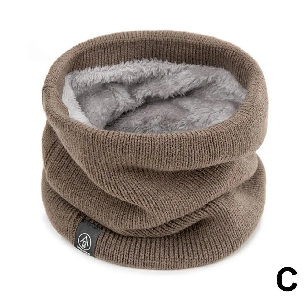 Fashion Women Knitted Scarf Solid Cashmer Like Winter Snood Scarves Lady Warm Wool Fur Thick Unisex Men Neck Scarfs Ring