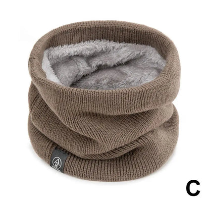 Fashion Women Knitted Scarf Solid Cashmer Like Winter Snood Scarves Lady Warm Wool Fur Thick Unisex Men Neck Scarfs Ring