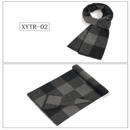 Classic Brand Scarfs for Men Thick Imitation Cashmere Shawl Scarves Winter Warm Business Muffler Scarves Long Wrap