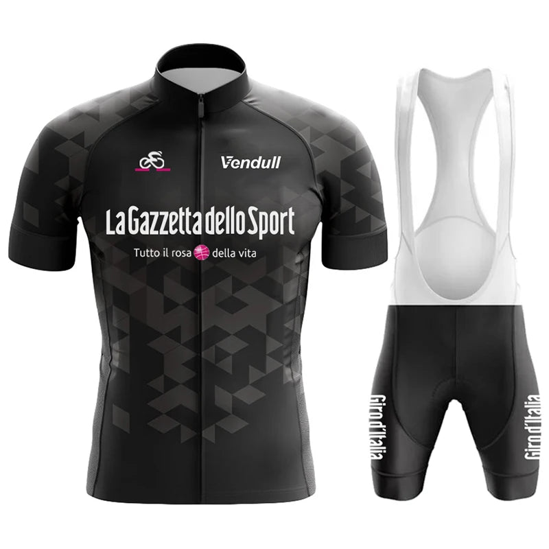 Tour De Italy Cycling Jersey Set for Men, Short Sleeve, Breathable, MTB Bike Clothing, Uniform Suit, Summer, 2024