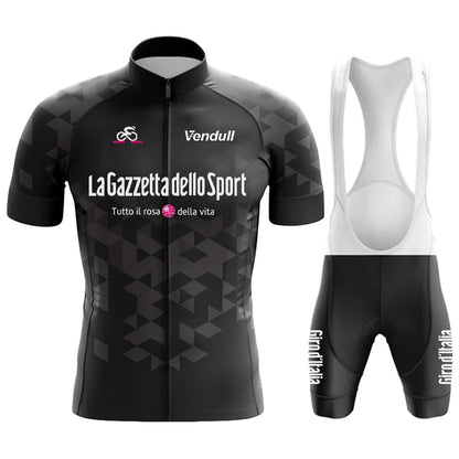 Tour De Italy Cycling Jersey Set for Men, Short Sleeve, Breathable, MTB Bike Clothing, Uniform Suit, Summer, 2024