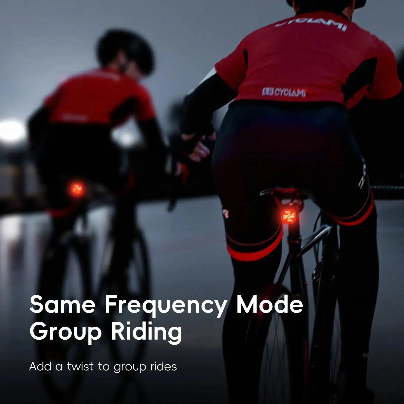 CYCLAMI Team Sync Tail Light Bike Turn Signals Bicycle Rear Light Wireless Remote Control Warning Cycling Expression Taillights