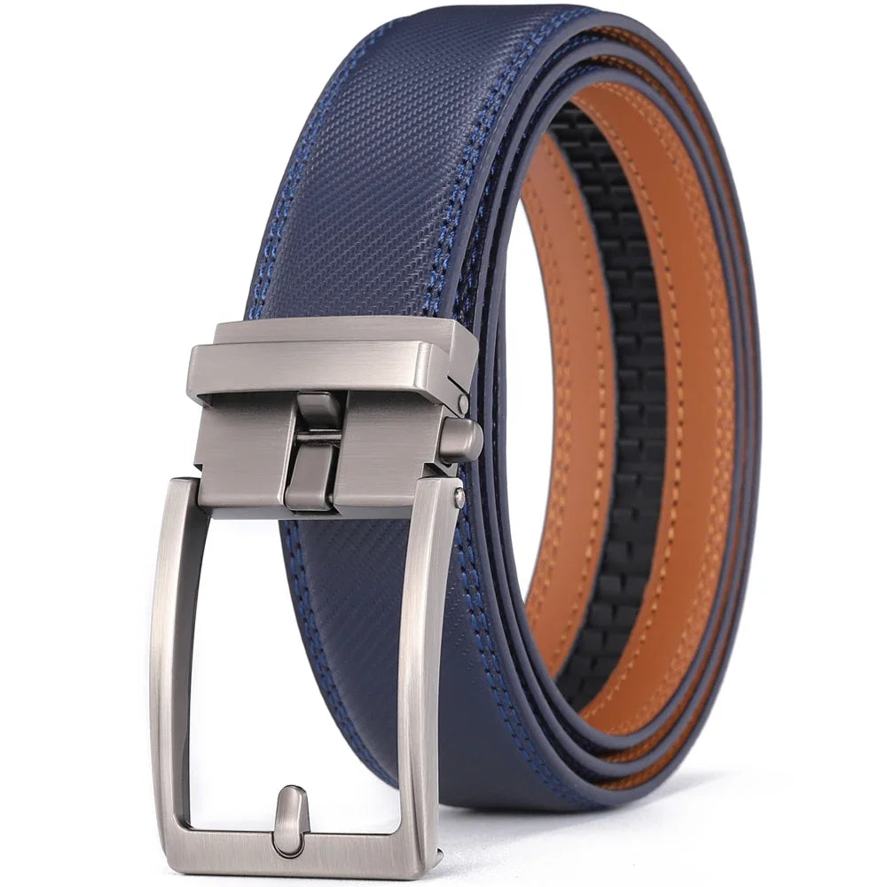 Unisex Click Belts for Men Luxury Brand Designer Fashion Automatic Buckle Genuine Leather Men&