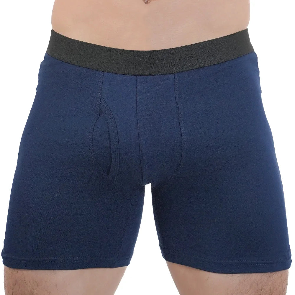 Mens Long Boxer Briefs Youth Sports Underwear Cotton Underpants Breathable Stretch Panties Plus Size Boxers Shorts Mens Gifts