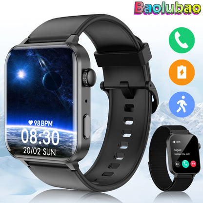 Baolubao Fitness Tracker (Bluetooth Answer/Make Calls),Smart watch for Men Women,1.85&