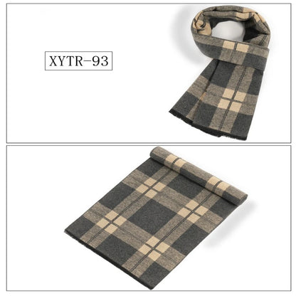 Classic Brand Scarfs for Men Thick Imitation Cashmere Shawl Scarves Winter Warm Business Muffler Scarves Long Wrap