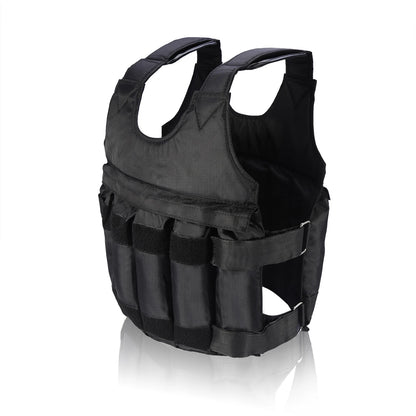 Max.50kg Loading Fitness Weighted Vest with 12 Pouches Training Fitness Jacket Adjustable Fitness Equipment For Boxing Training