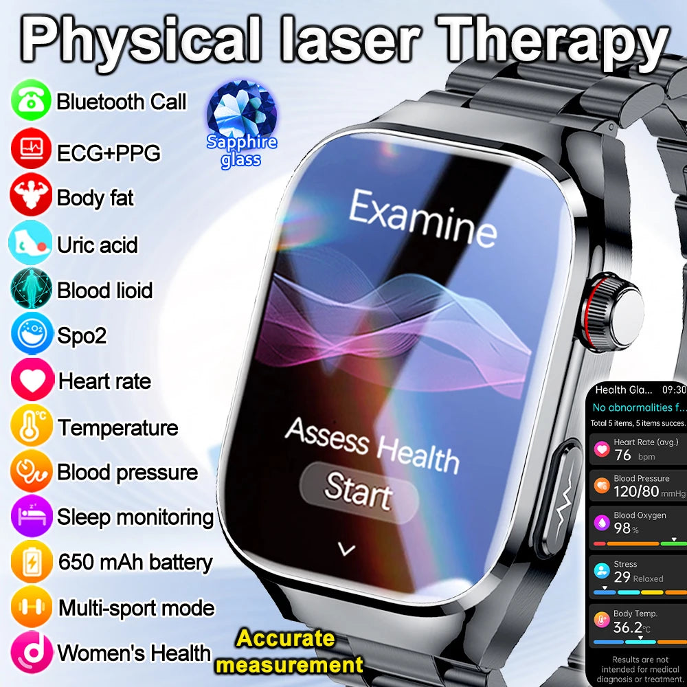2026 New Smart Watch 2.04-inch AMOLED Screen Bluetooth Call IP68 Waterproof 650mA Sports Smartwatches Men Android Military-Grade