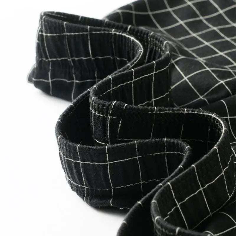 4Pcs Mens Underwear Boxers Shorts Casual Sleep Underpants Homewear Men Panties Striped Plaid Loose Comfortable Underwear