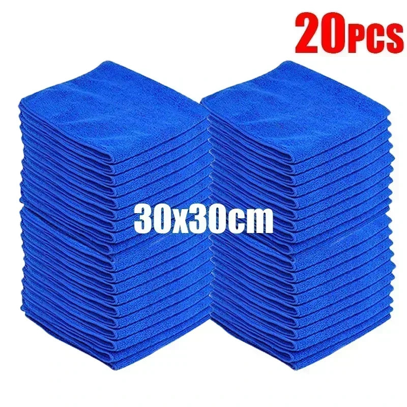 20Pcs Microfiber Towels Car Wash Drying Cloth Towel Household Cleaning Cloths Auto Detailing Polishing Cloth Home Clean Tools
