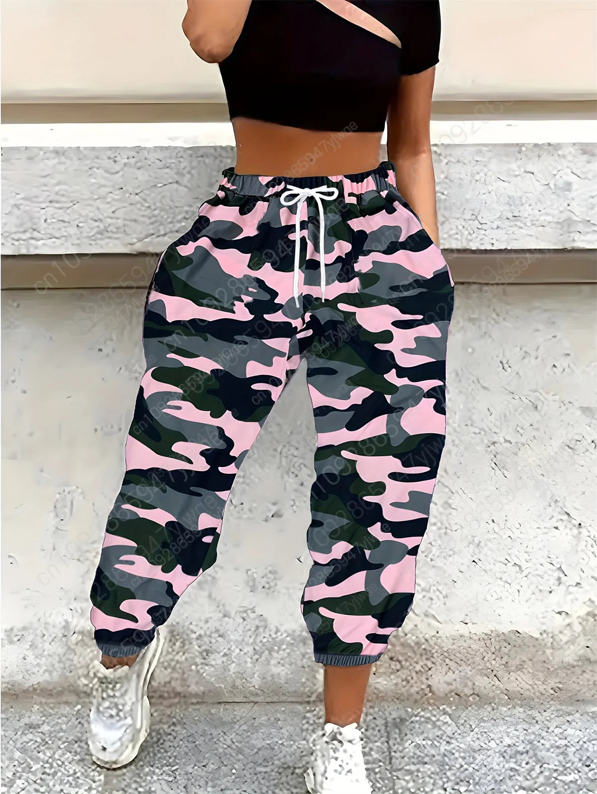 Women casual Camo Jogger Pants Comfortable Breathable Fabric Pants Outdoor Sports Pants Autumn New 3D Printed Pants