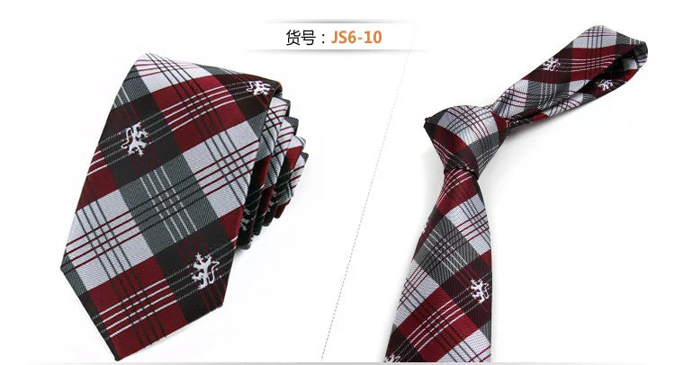 Fashion Ties for Men Accessories 6cm Fashion Business Wedding Classic Silk Tie Blue Black Red Men&