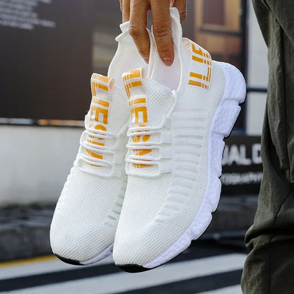 Summer Men Sneakers Lightweight Breathable Mesh Outdoor Casual Shoes Fashionable Tennis Training Shoes Men&