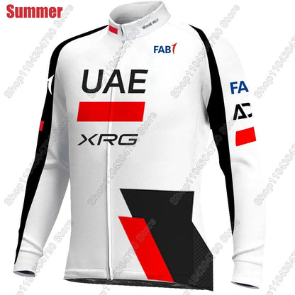 UAE Team Cycling Jersey 2026 Set Clothing Suit Winter Summer Mens Long Sleeve MTB Bike Road Pants Bib Ropa Ciclismo