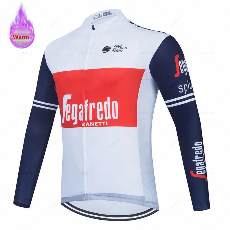 2026 Lidl Team Winter Thermal Fleece Cycling Jersey Set Sports Bike Suit Mountian Bicycle Clothing Ropa Ciclismo Invierno Hombre