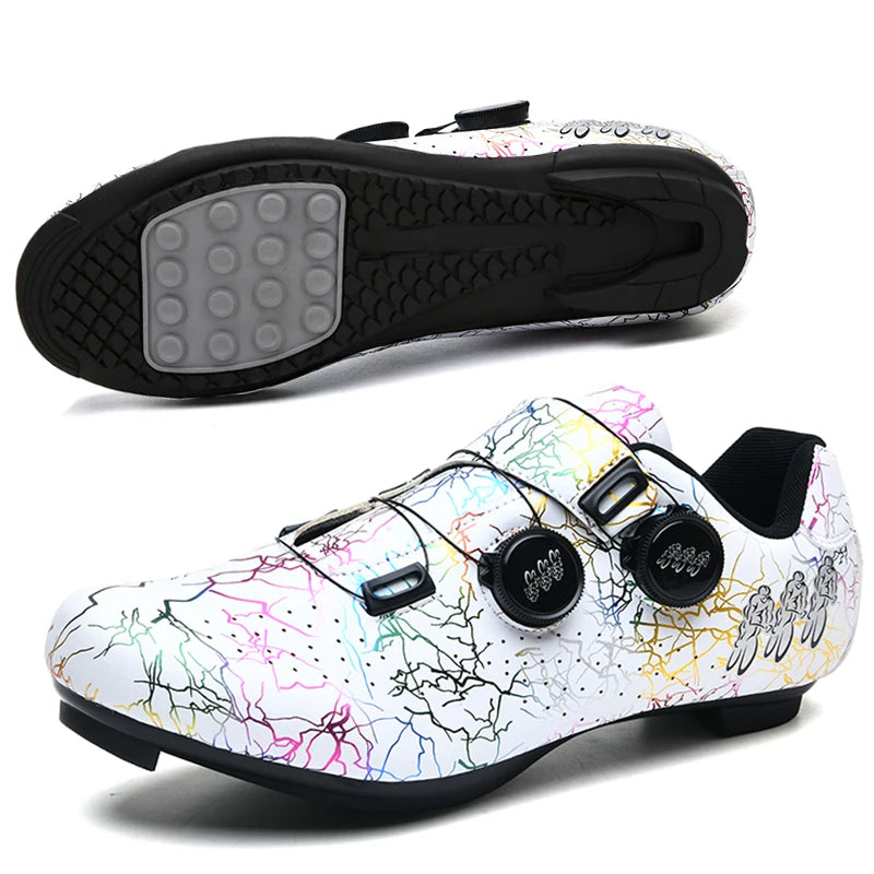 Men cycling shoes bicycle lockless rubber hard sole MTB bicycle flat shoes non-slip women SPD mountain bike competition shoes