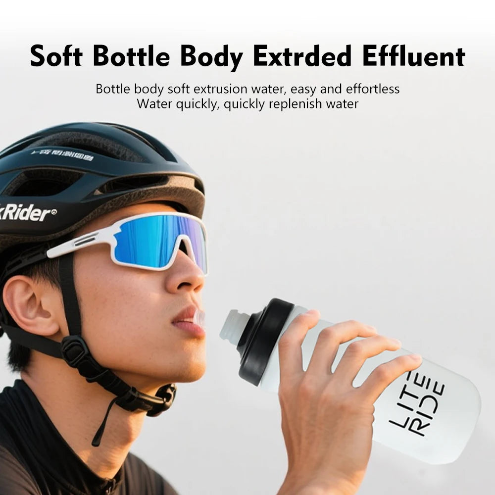 LITERIDE 610ml/710ml Bicycle Bottle MTB Road Bike Water Bottle Outdoor Sports Plastic Portable Large Capacity Drink Cycling