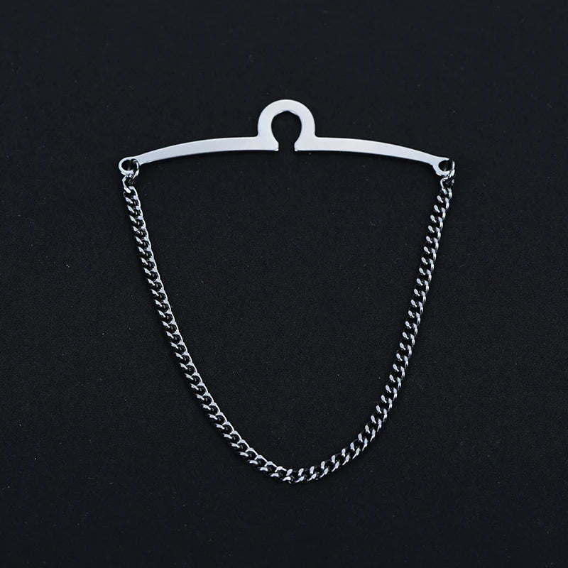 ICEYY Copper Tie Clip Tie Chain Hanger Tie Pins Men&
