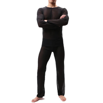 Men Long Johns Underwear Thermal Underwear Ultra-thin Tops and Pants Set Premium Quality Soft Loose Casual Long Johns