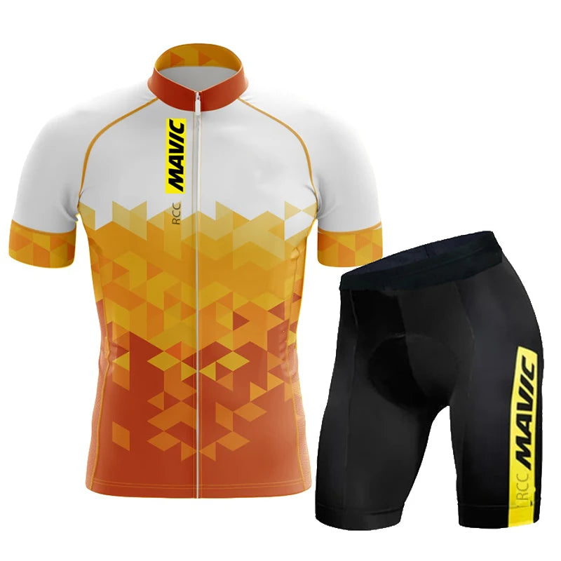 RCC MAVIC Pro Team Cycling Jersey Set Cycling Clothing Summer Road Bike Shirts Suit Bicycle Bib Shorts MTB Ropa Ciclismo Maillot