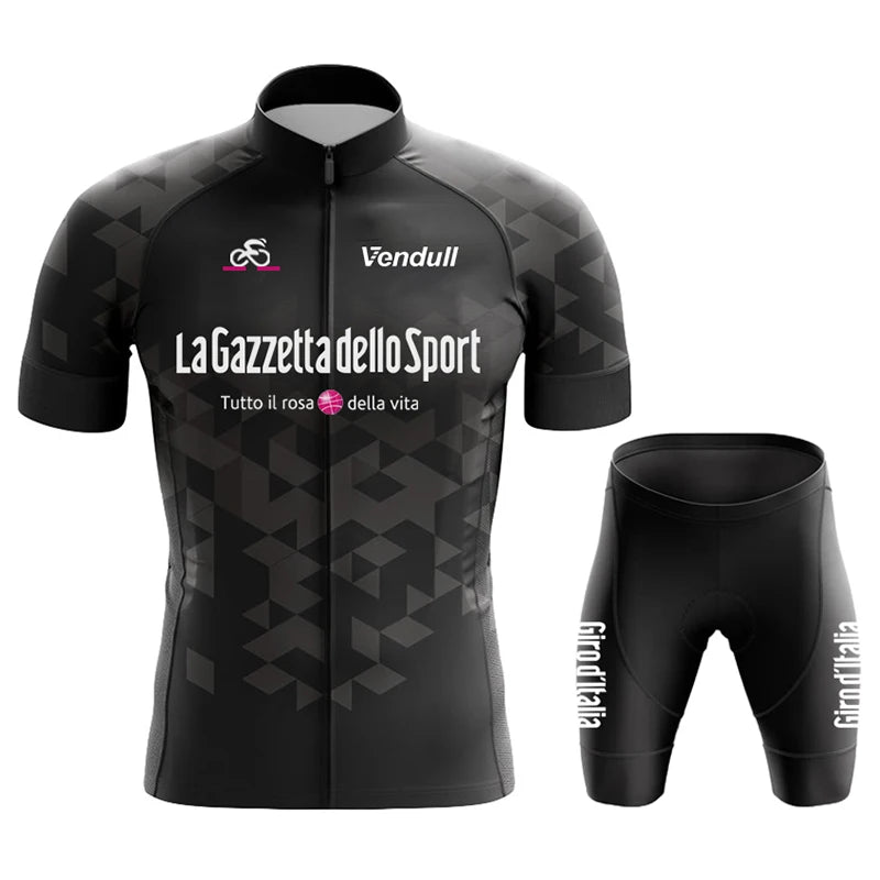 Tour De Italy Cycling Jersey Set for Men, Short Sleeve, Breathable, MTB Bike Clothing, Uniform Suit, Summer, 2024