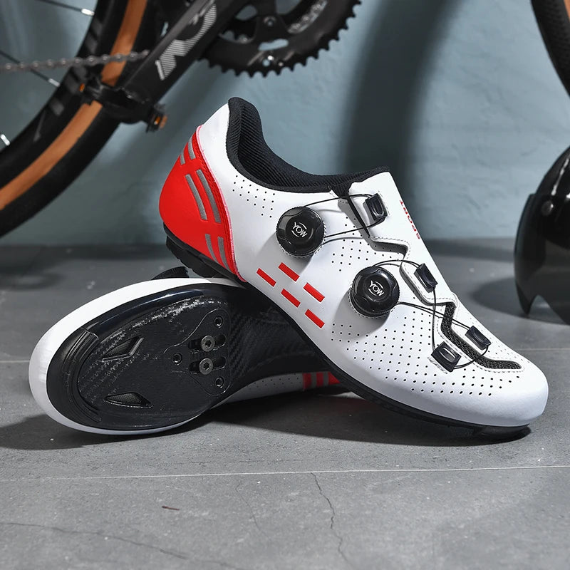Mens Cycling Shoes Anti-slip Mountain Bike Shoes Unisex Road Cycling Sneakers Racing Shoes Outdoor Womens Bicycle Sneakers Mtb