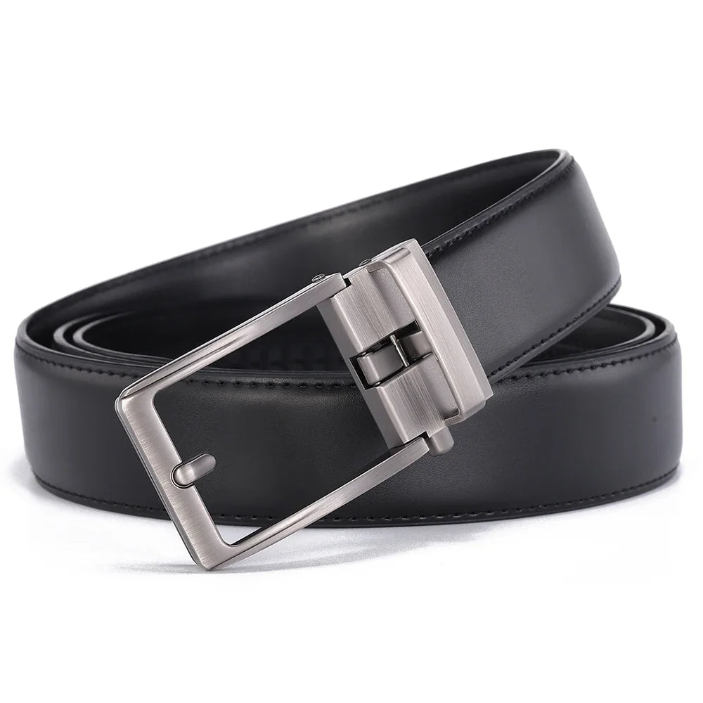 Unisex Click Belts for Men Luxury Brand Designer Fashion Automatic Buckle Genuine Leather Men&