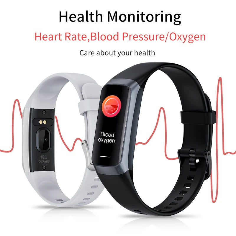 LIGE 1.1" AMOLED Color Display Smartwatch Waterproof Swimming Sports Watch Indoor Outdoor Tracking Smart Band for IOS Android