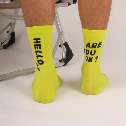 Summer New Internet Celebrity Cycling Socks Bicycle Sports Breathable Quick-Drying Sweat-Absorbent High-Elastic Men&