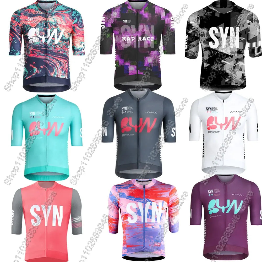 SYN Team 2026 Cycling Jersey Short Sleeve Men Summer Cycling Clothing Road Bike Shirt Bicycle Tops MTB Wear Uniform Maillot