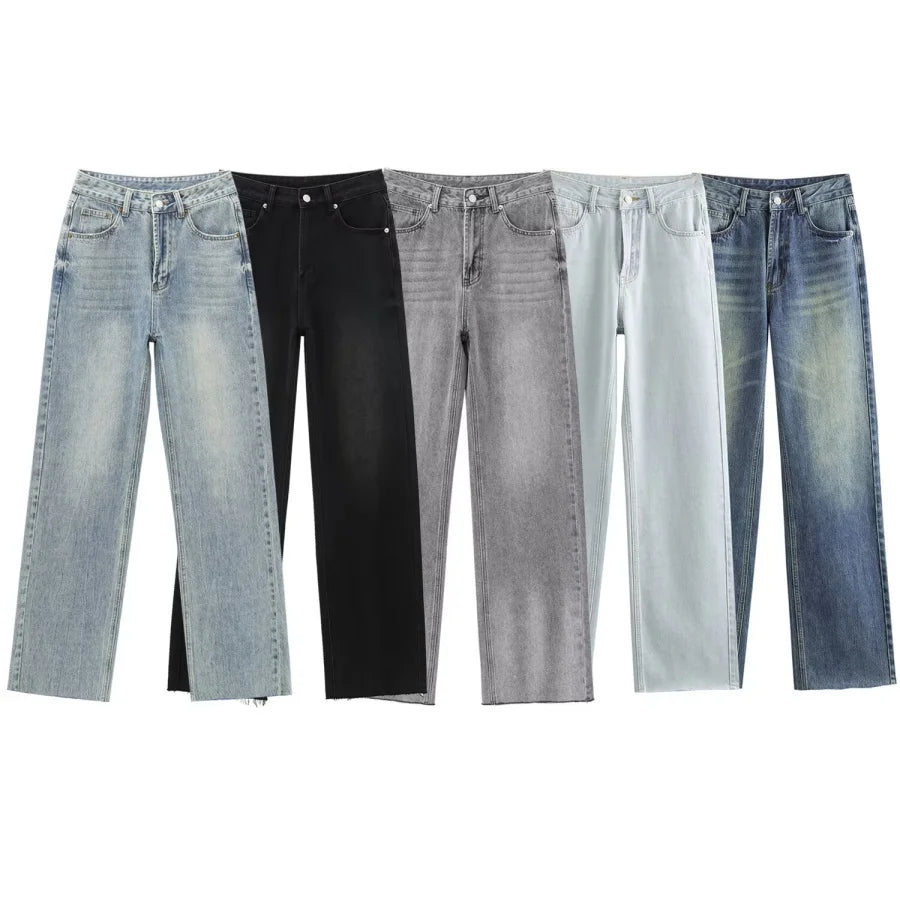 ETJ Wide-leg high-waisted jeans  women&