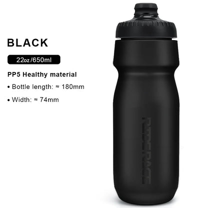 RIDERACE Sports Water Bottle 550ML 650ML PP5 Ultra-Light Outdoor Running Cycling Squeeze Mug Bicycle Kettle Portable Bike Cup