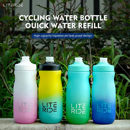 LITERIDE 610ml/710ml Bicycle Bottle MTB Road Bike Water Bottle Outdoor Sports Plastic Portable Large Capacity Drink Cycling