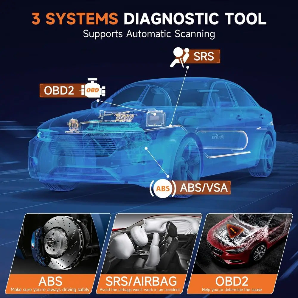 NT630 Plus 2 Scanner with ABS Auto Bleed ABS SRS/Airbag 2 Car Diagnostic Tool BT100 Pro 12V Car Battery Tester, Automotive Digit