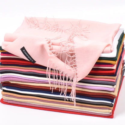New autumn and winter solid color scarf for both men and women, 100g single color headscarf shawl