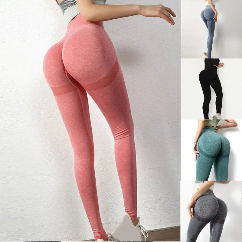 Women Seamless Workout Leggings High Waist Push Up Leggings Ladies Sexy Gym Legging Fashion Black Sports Leggings