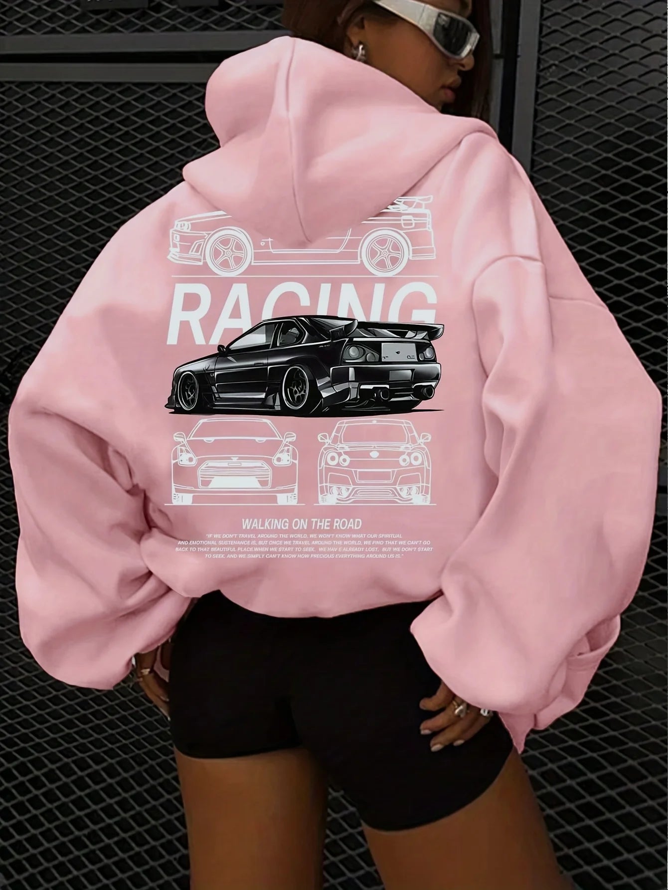 High-end cartoon-printed sports hoodies for European and American women&