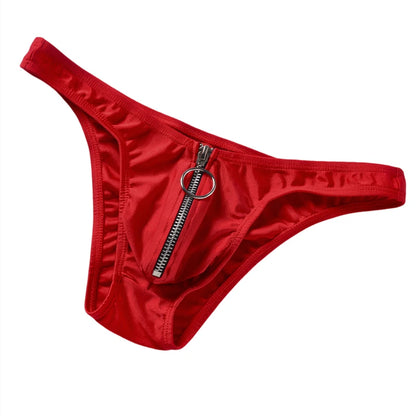 Men Bikini Briefs Underwear Man Sexy Zipper Mini Underpants Cuecas Calzoncillos Slips Mens Soft Breathable Lingerie Panties