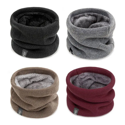 Fashion Women Knitted Scarf Solid Cashmer Like Winter Snood Scarves Lady Warm Wool Fur Thick Unisex Men Neck Scarfs Ring