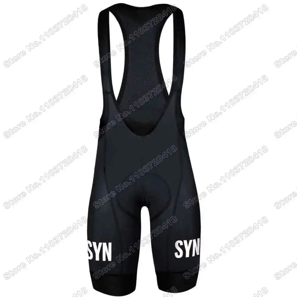2025 SYN Cycling Jersey Set Pink Orange Green Grey Cycling Clothing Men Short Sleeve Kit Road Bike Shirt Suit Bicycle Bib Shorts