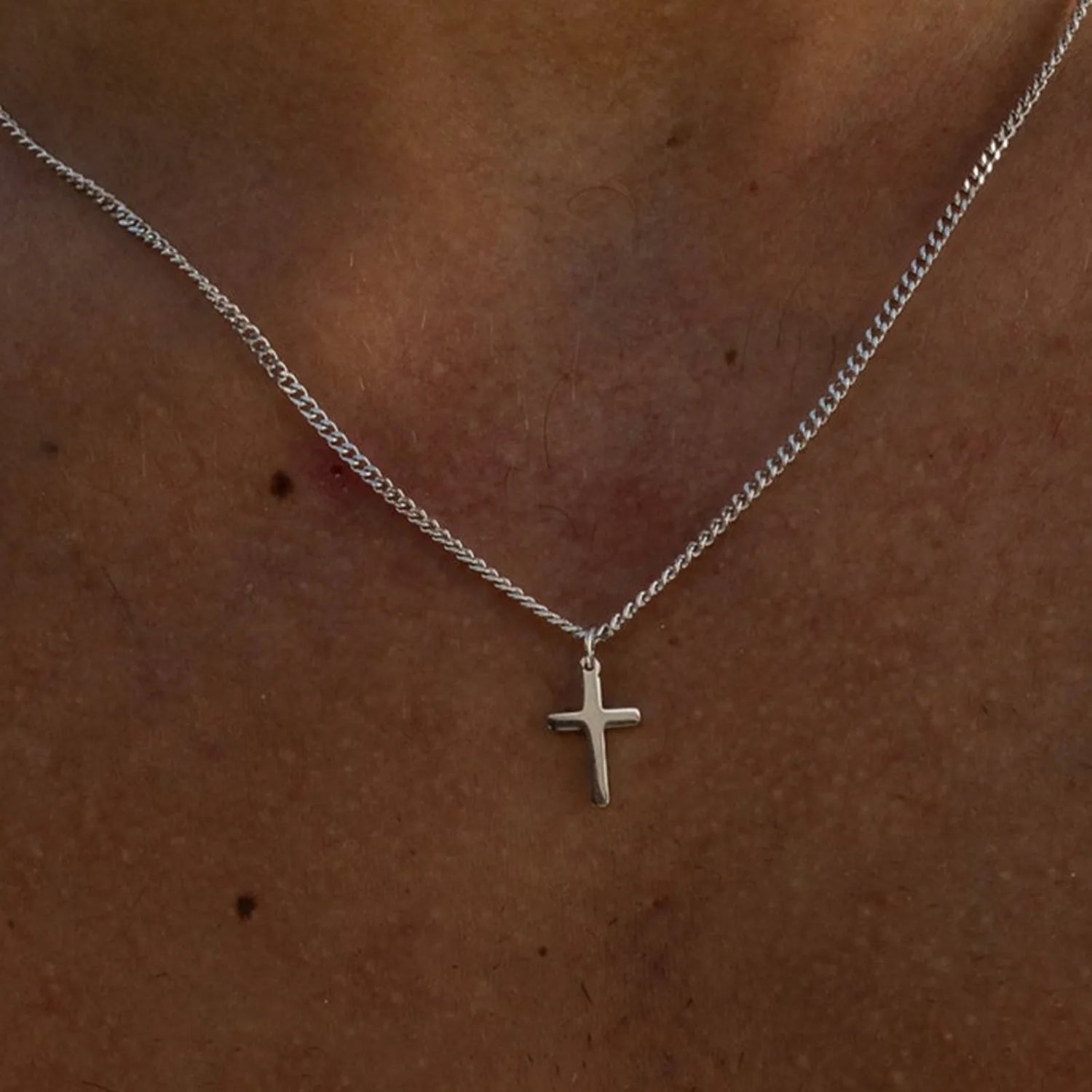 Fashion Minimalist Cross Pendant Necklace for Men Perfect Gift for Boyfriend Trendy Stylish Jewelry