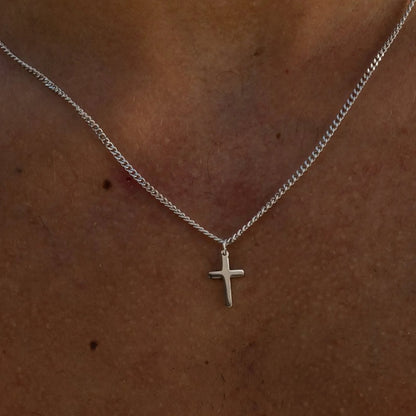 Fashion Minimalist Cross Pendant Necklace for Men Perfect Gift for Boyfriend Trendy Stylish Jewelry
