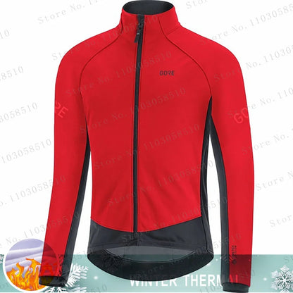 Winter Jacket Thermal Fleece Bicycle Clothes Men&