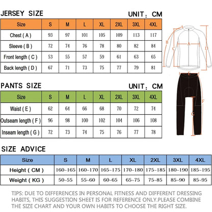 2025 Pro Warm Winter Thermal Fleece Cycling Jersey Sets Men Outdoor Riding MTB Ropa Ciclismo Bib Pants Set Team Cycling Clothing