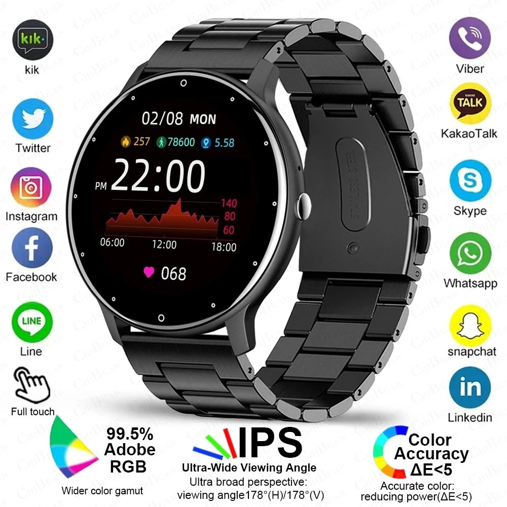 2025 New Sport Smartwatch Men Sports Fitness Wristband IP68 Waterproof Voice Assistant Bluetooth Call SmartWatch For Android IOS