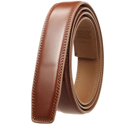 3.0CM 3.1CM Mens Leather Belts Without Buckles High Quality business Belt Man Without Automatic Buckle Head