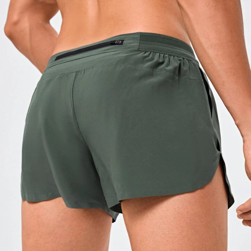 Men Marathon Racing Gym Sports Shorts Anti-escaping Lining Quick Dry Workout Training Fitness Jogging Short  Arrow Pants