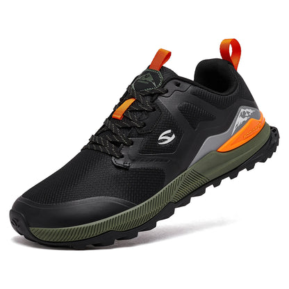 HOBIBEAR Unisex Hiking Shoes Women Men Trail Running Outdoor Sneakers Artificial Leather Non Slip Lace-Up Walking Shoes