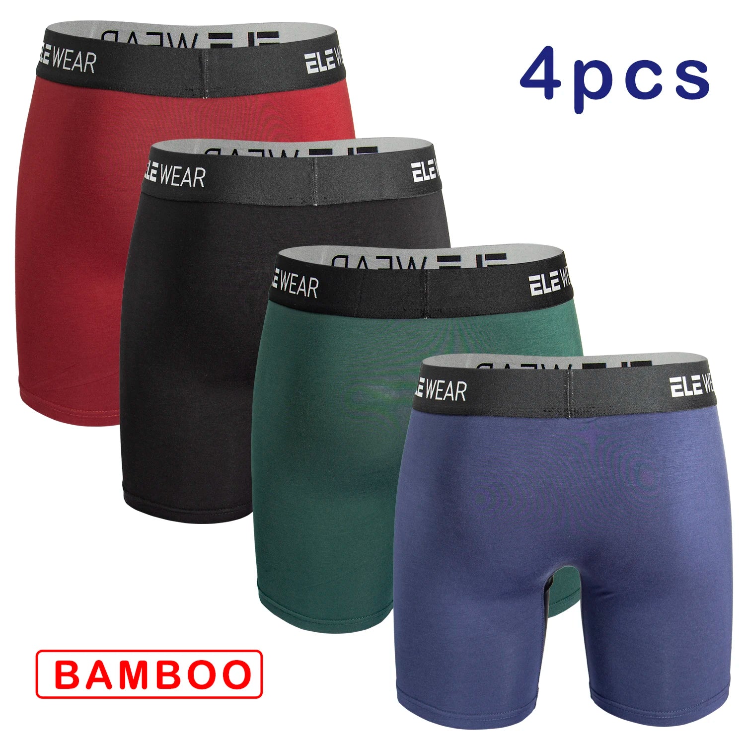 4 pcs Bamboo Men Underwear Boxers Breathable Mens Boxershorts Men&