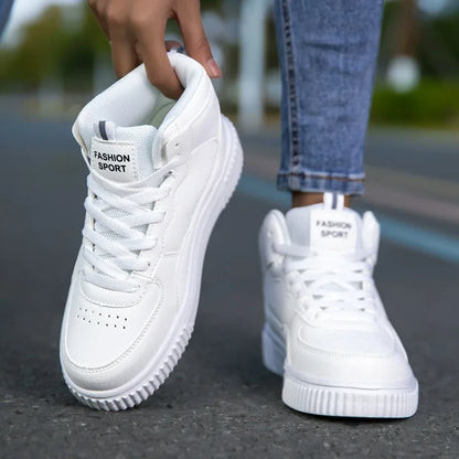 YRZL Women Shoes Skateboarding Shoes for Men Sneakers High Top Lightweight White Black Sports Running Outdoor Casual Shoes Men